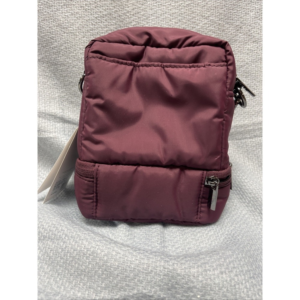 NWT heyday Crossbody Camera Case For Fujifilm Instax Cameras Puffy Burgundy